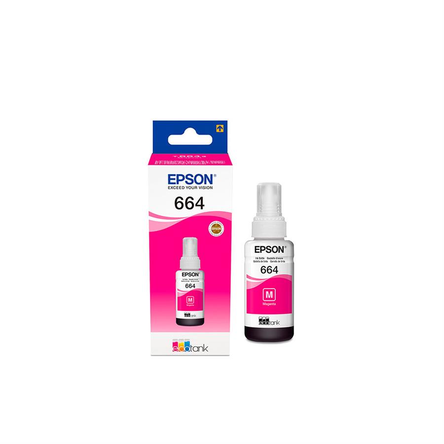 TINTA EPSON 664 MAGENTA 70ML P/L 210 - 220 - 310 - 350 - 365 - 375 - 575