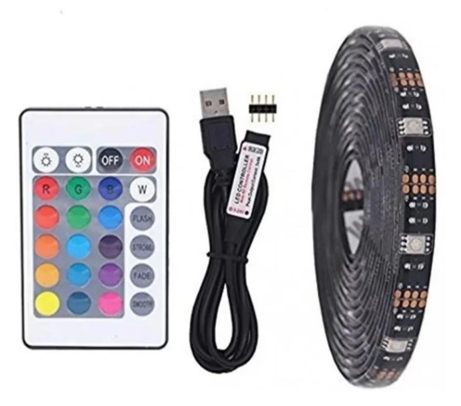 TIRA LED 2MTS C/ FUENTE Y CONTROL