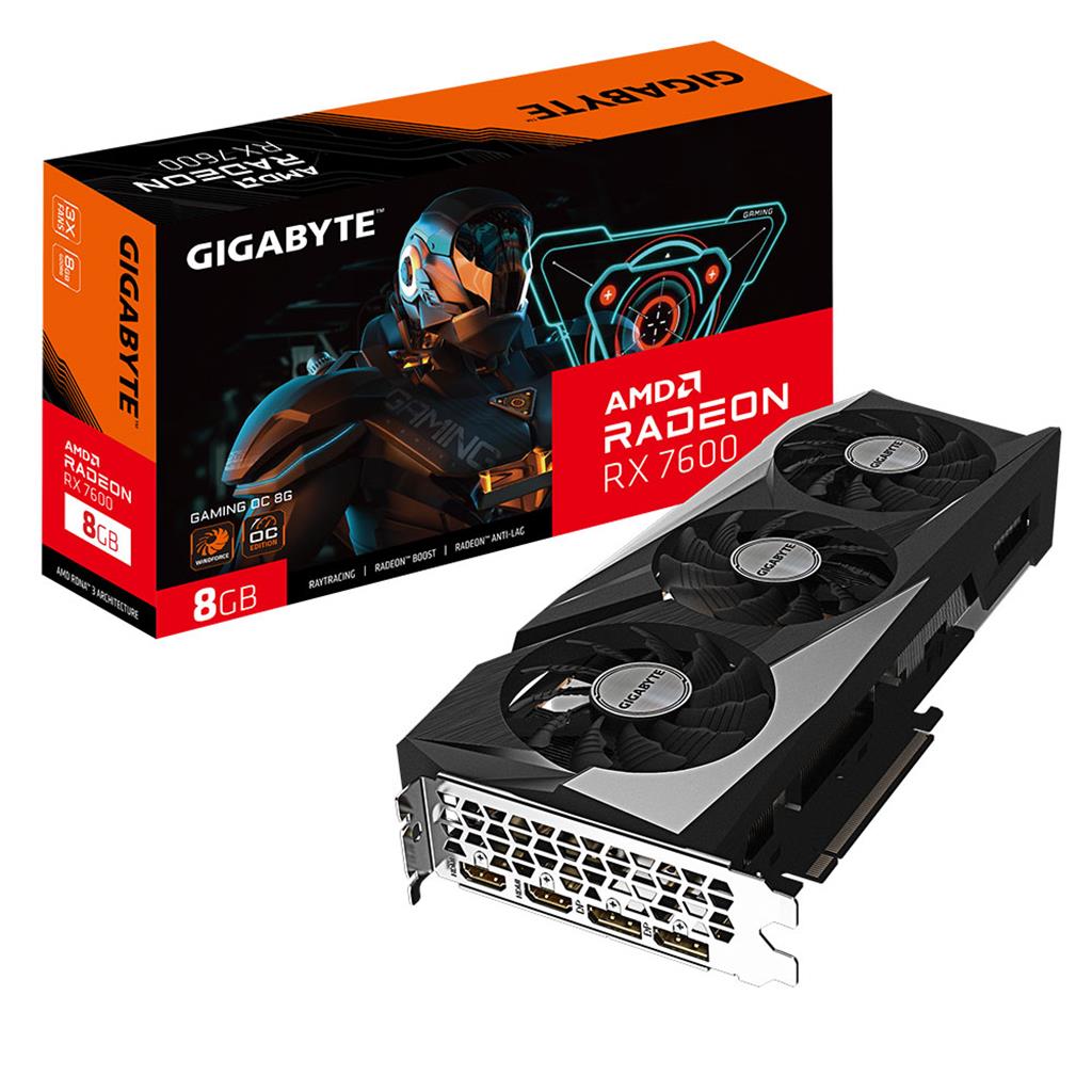 PLACA DE VIDEO GIGABYTE RADEON RX 7600 8GB GDDR6 GAMING OC