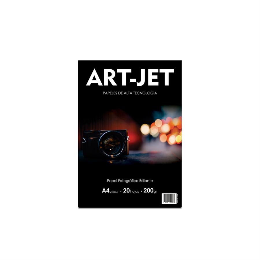 PAPEL ART-JET FOTOGRÁFICO A4 200G X20 HOJAS. ALTO BRILLO