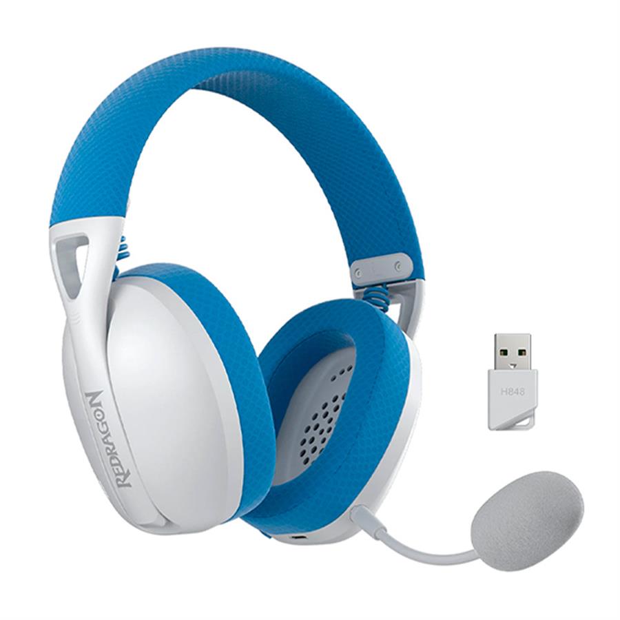 AURICULARES REDRAGON IRE WIRELESS BLANCO/AZUL H848B