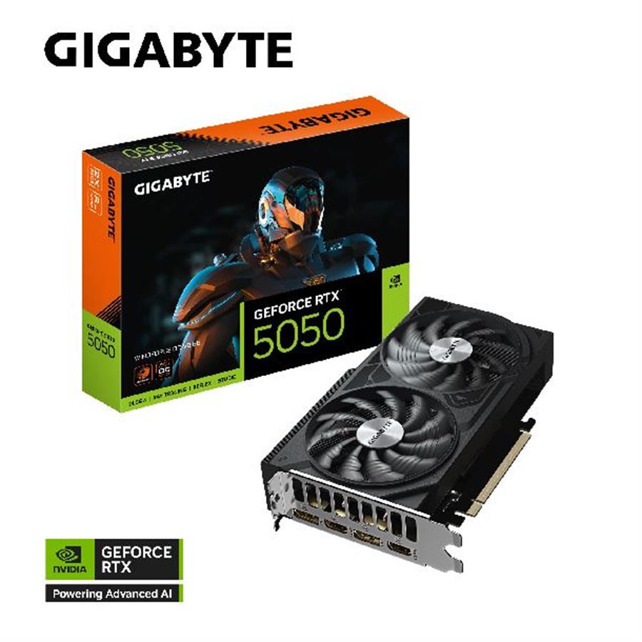 PLACA DE VIDEO GIGABYTE NVIDIA GEFORCE RTX 5050 WINDFORCE OC V2 8GB