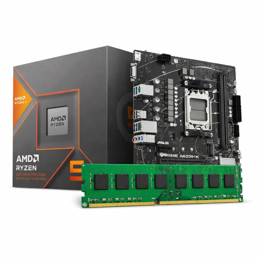 COMBO ACTUALIZACION RYZEN 5 8500G - PLACA MADRE A620M-K - DDR5 16GB 5600MHZ