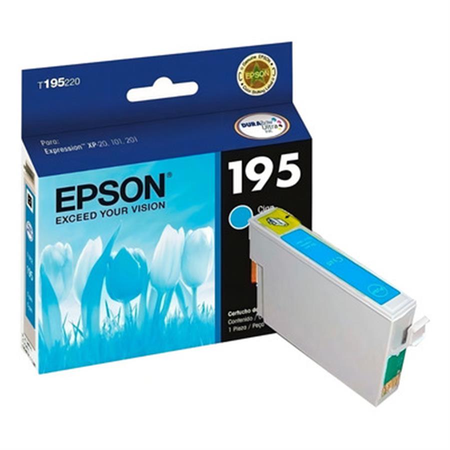 CARTUCHO ORIGINAL EPSON 195 CYAN P / XP 101 / 201 / 211