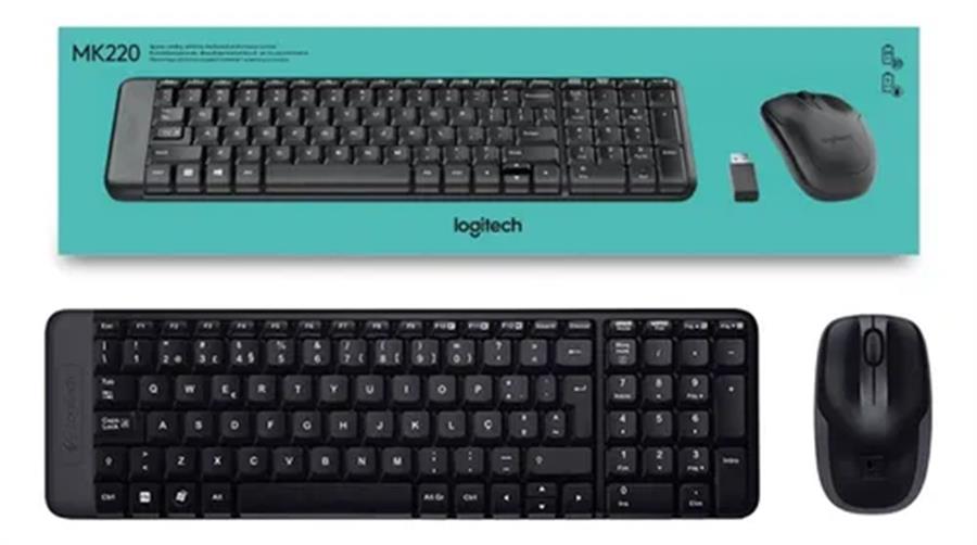 COMBO TECLADO Y MOUSE LOGITECH INALAMBRICO MK220